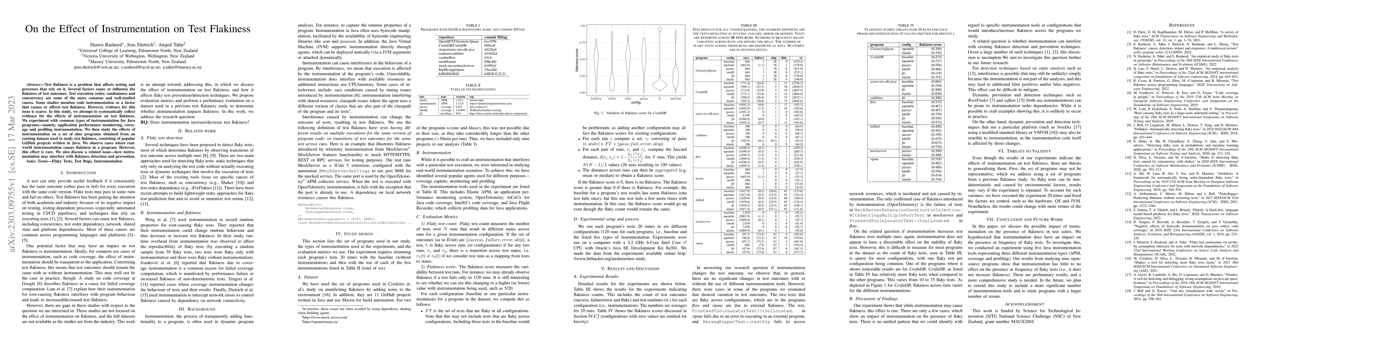 Thumbnail for On the Effect of Instrumentation on Test Flakiness
