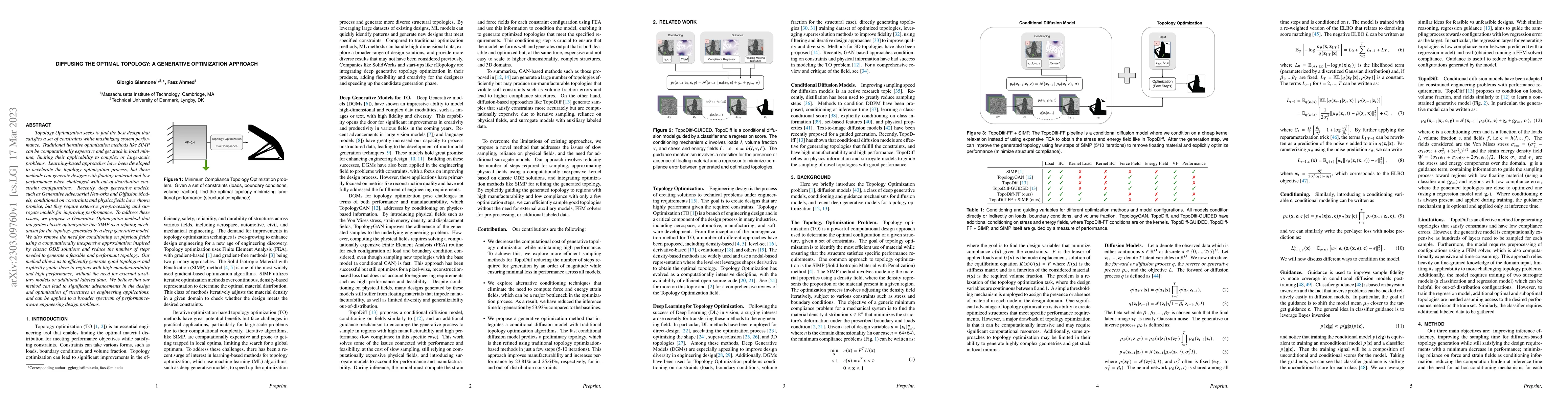 Thumbnail for Diffusing the Optimal Topology: A Generative Optimization Approach