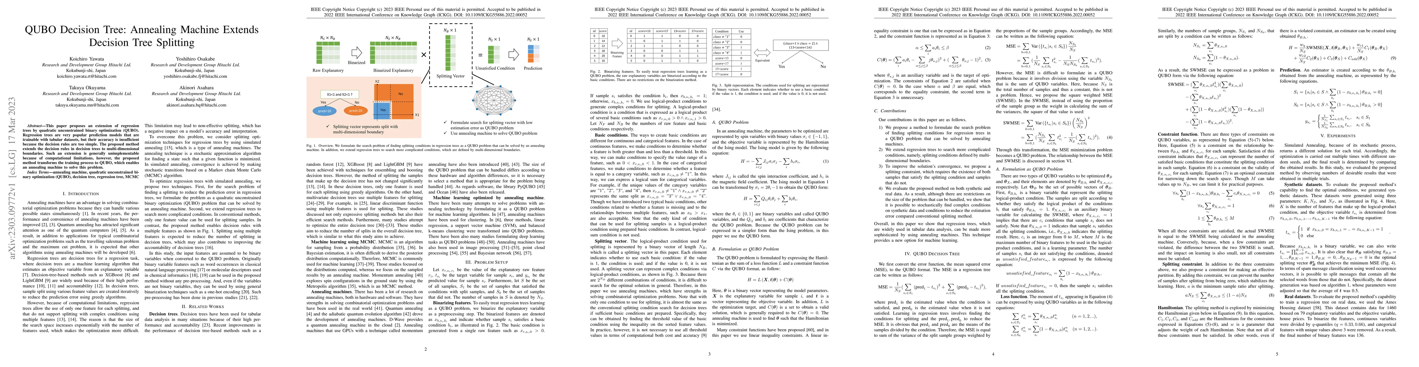 Thumbnail for QUBO Decision Tree: Annealing Machine Extends Decision Tree Splitting