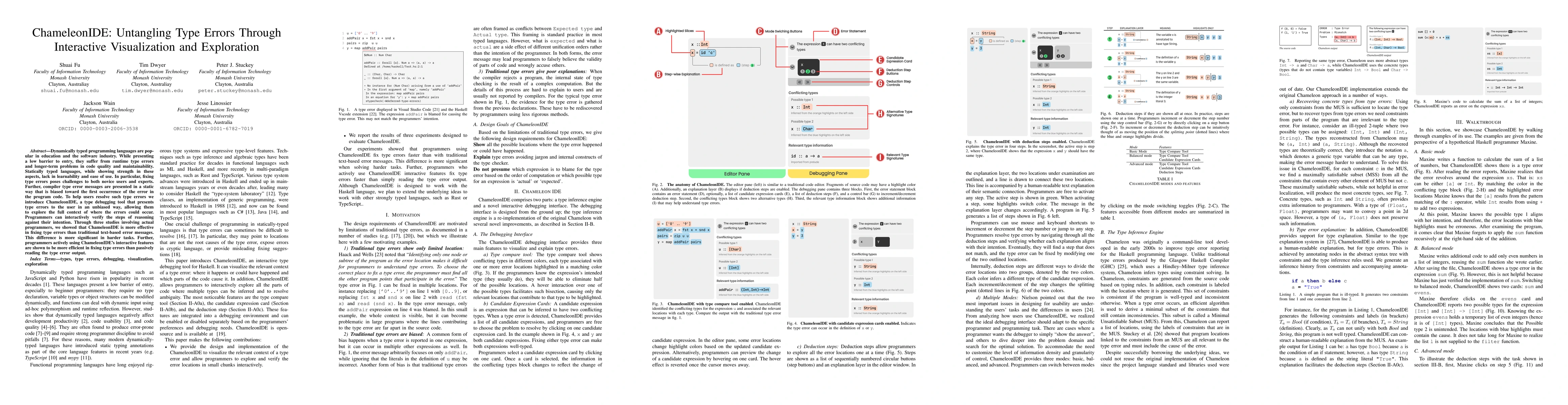 Thumbnail for ChameleonIDE: Untangling Type Errors Through Interactive Visualization
  and Exploration