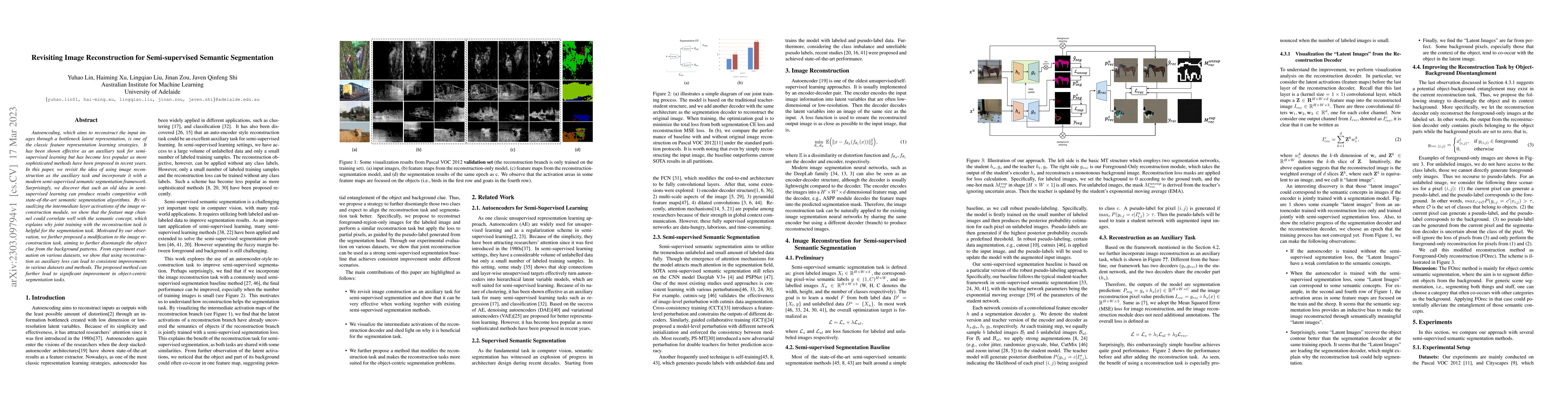 Thumbnail for Revisiting Image Reconstruction for Semi-supervised Semantic
  Segmentation