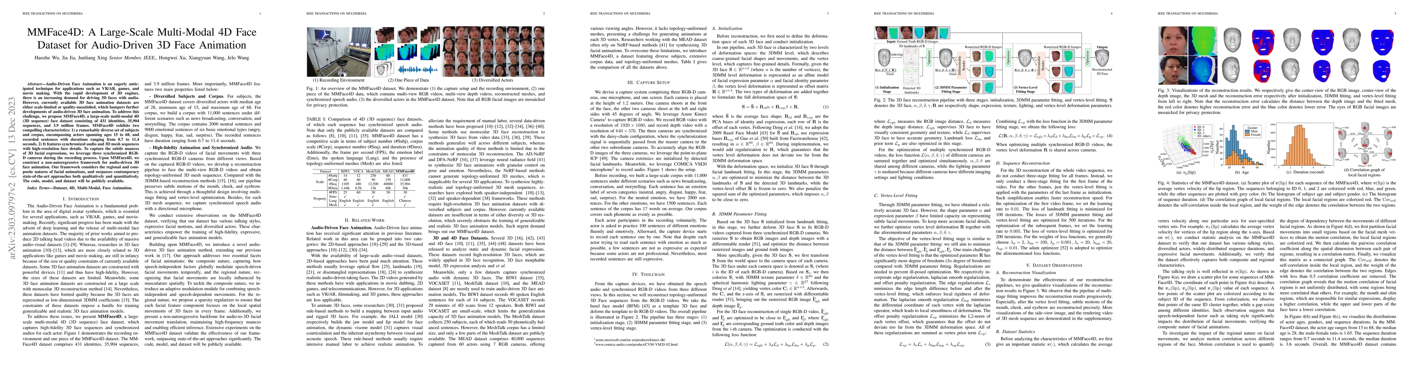 Thumbnail for MMFace4D: A Large-Scale Multi-Modal 4D Face Dataset for Audio-Driven 3D
  Face Animation