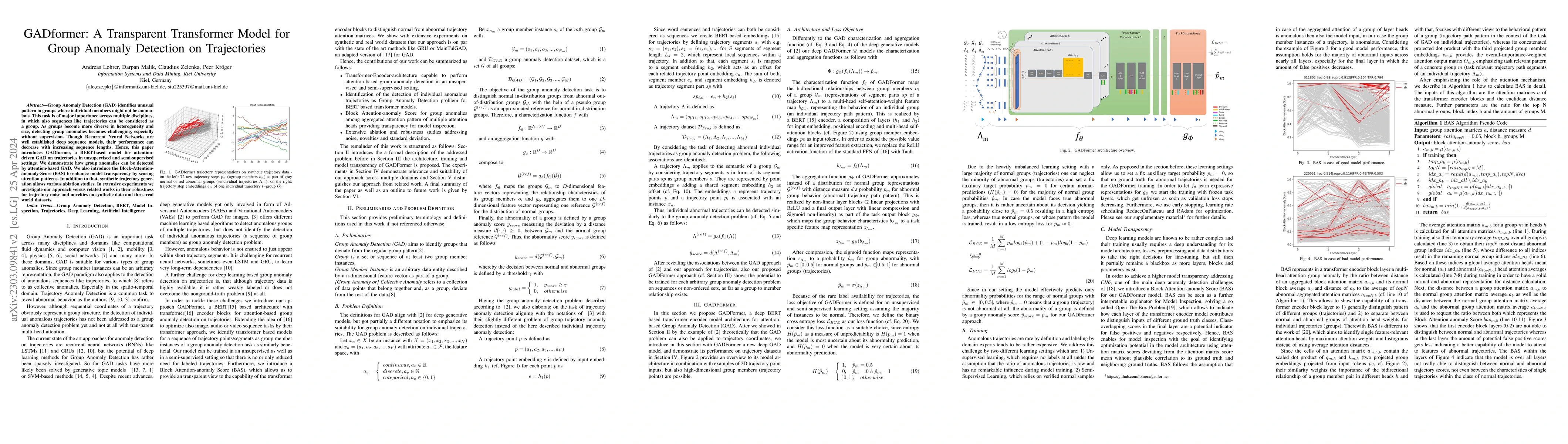 Thumbnail for GADformer: A Transparent Transformer Model for Group Anomaly Detection
  on Trajectories