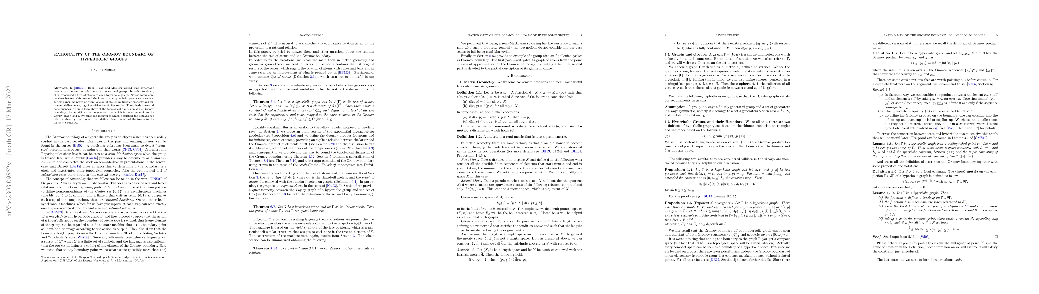 Thumbnail for Rationality of the Gromov Boundary of Hyperbolic Groups