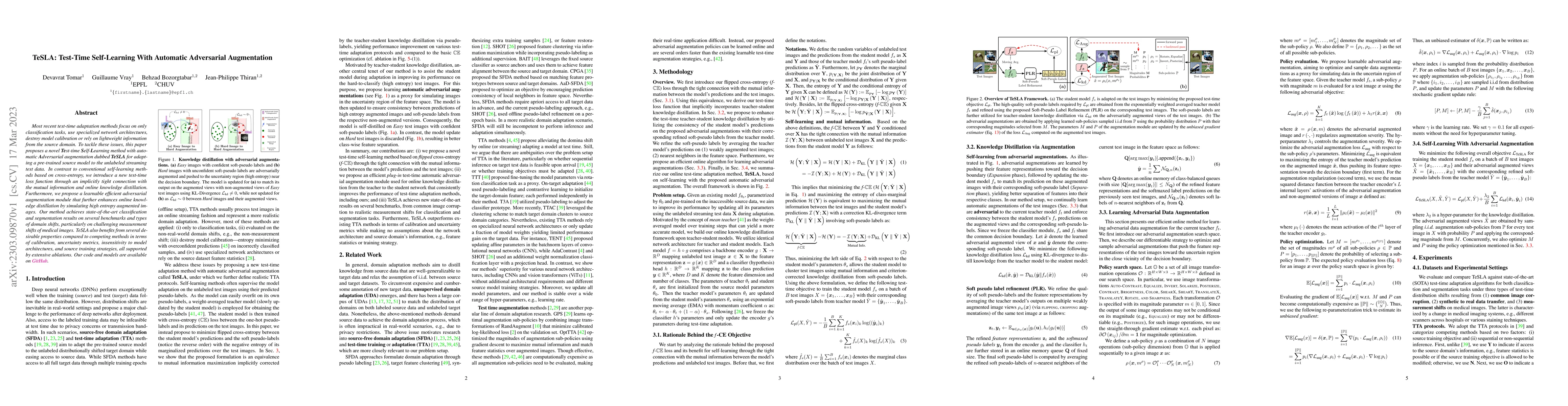 Thumbnail for TeSLA: Test-Time Self-Learning With Automatic Adversarial Augmentation