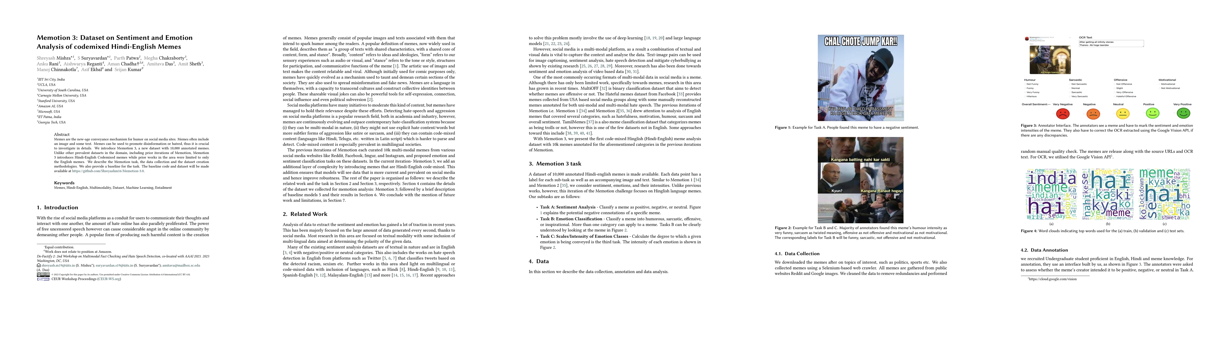 Thumbnail for Memotion 3: Dataset on Sentiment and Emotion Analysis of Codemixed
  Hindi-English Memes