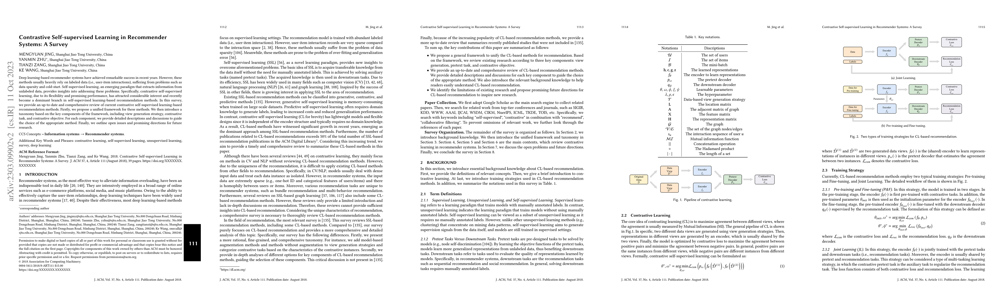 Thumbnail for Contrastive Self-supervised Learning in Recommender Systems: A Survey