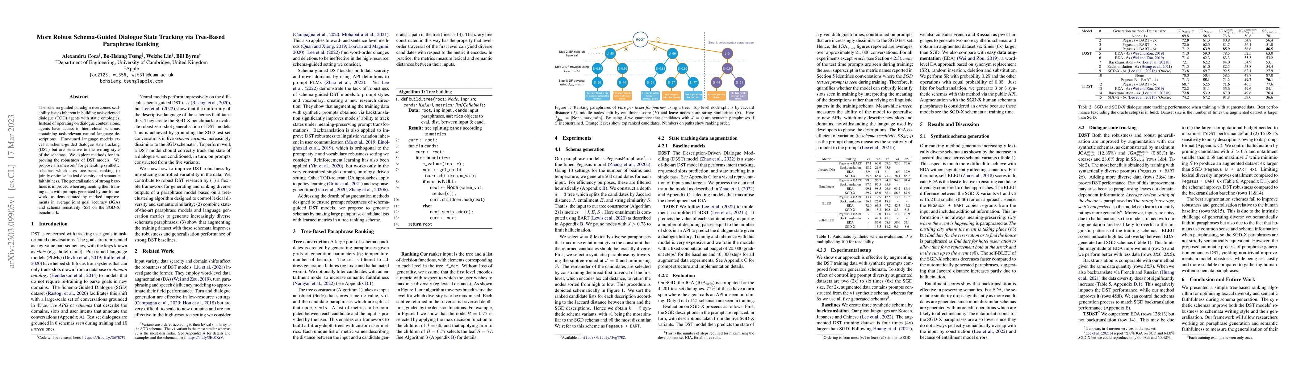 Thumbnail for More Robust Schema-Guided Dialogue State Tracking via Tree-Based
  Paraphrase Ranking