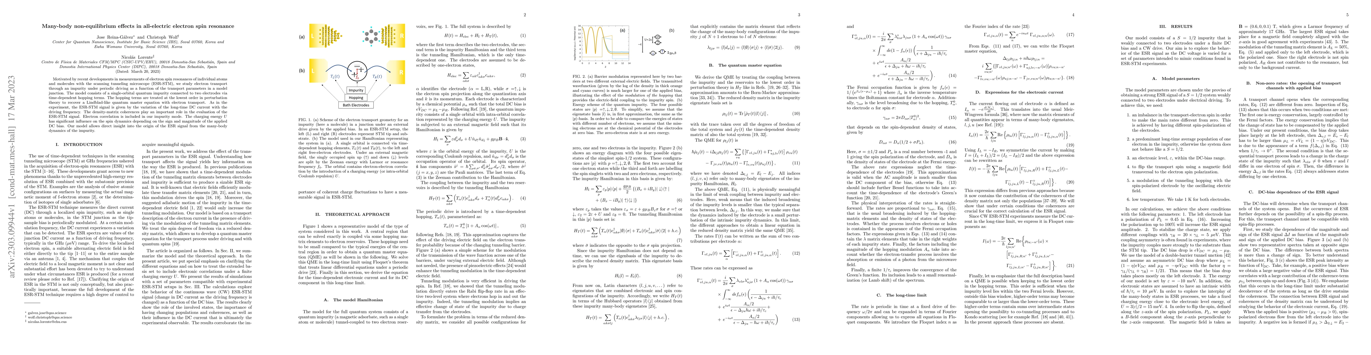 Thumbnail for Many-body non-equilibrium effects in all-electric electron spin
  resonance