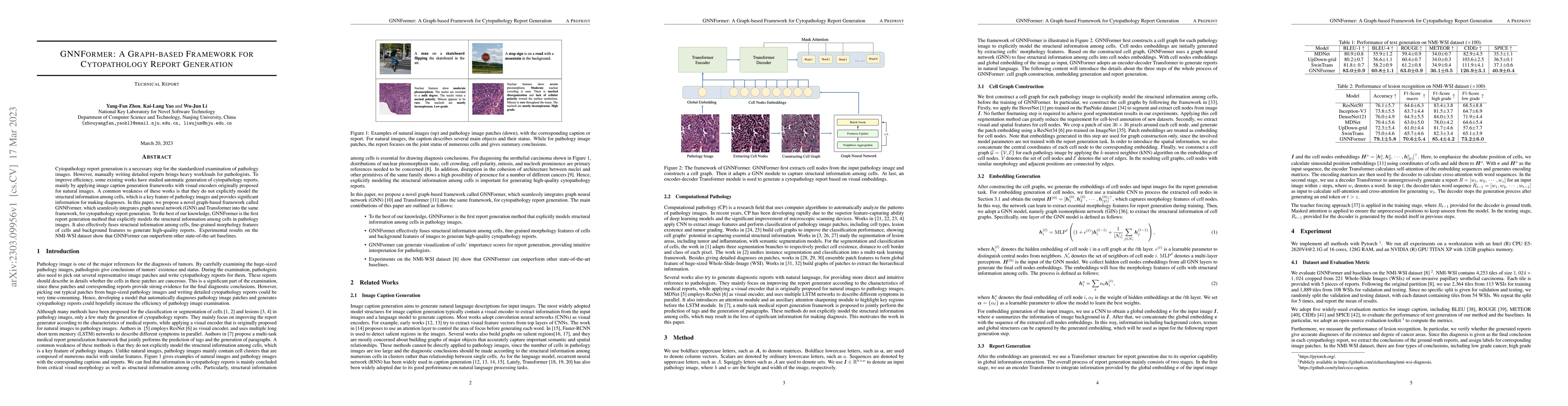 Thumbnail for GNNFormer: A Graph-based Framework for Cytopathology Report Generation