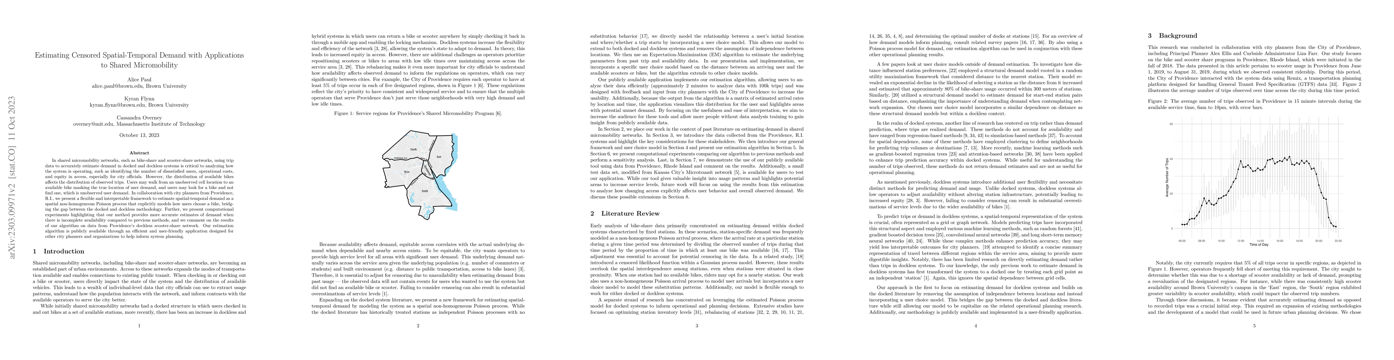 Thumbnail for Estimating Censored Spatial-Temporal Demand with Applications to Shared
  Micromobility