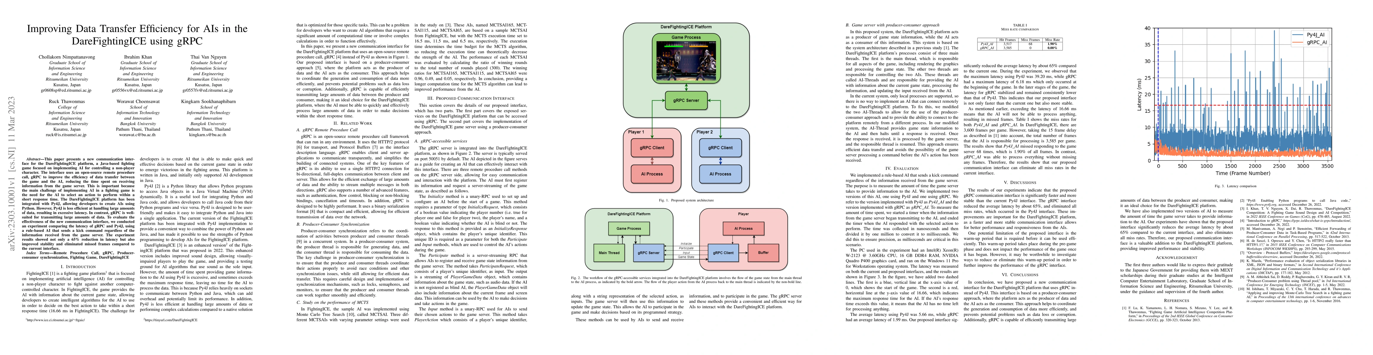 Thumbnail for Improving Data Transfer Efficiency for AIs in the DareFightingICE using
  gRPC