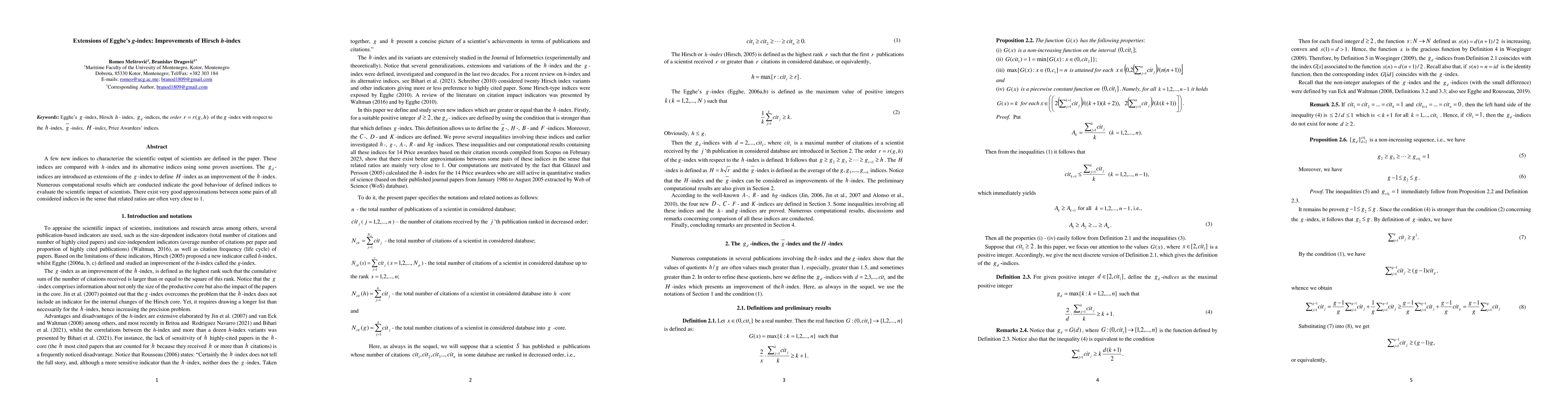 Thumbnail for Extensions of Egghe g-index: Improvements of Hirsch h-index