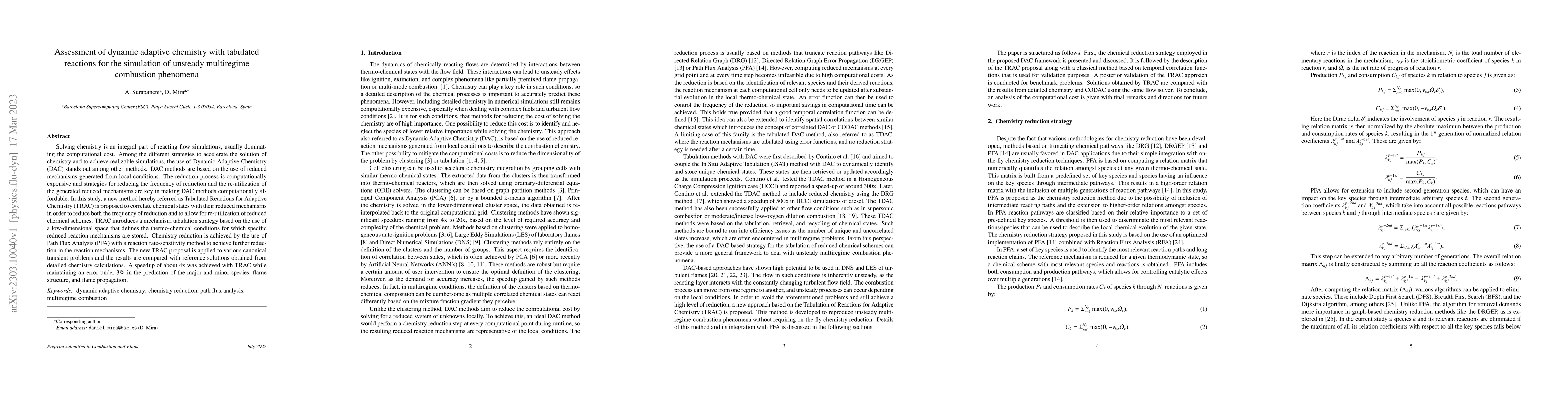 Thumbnail for Assessment of dynamic adaptive chemistry with tabulated reactions for
  the simulation of unsteady multiregime combustion phenomena