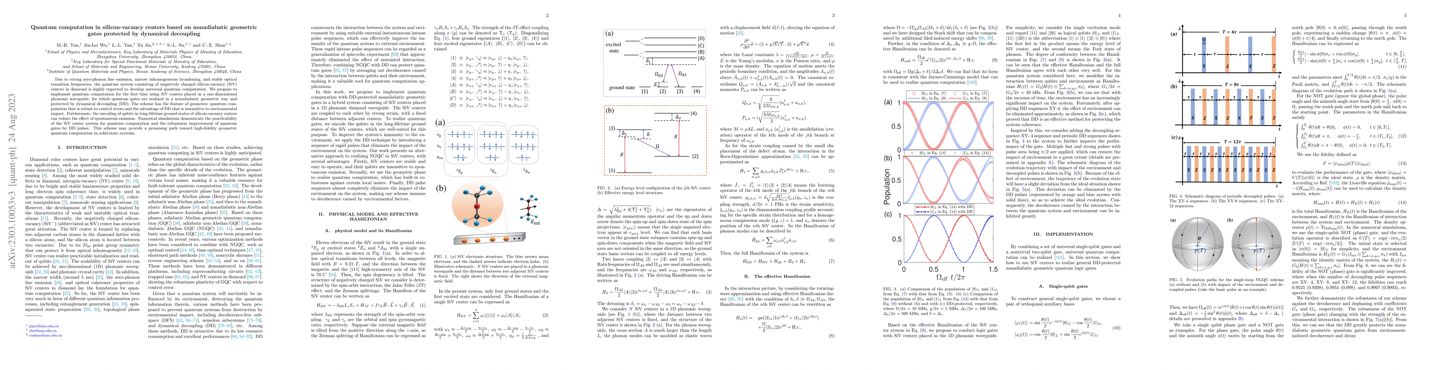 Thumbnail for Quantum computation in silicon-vacancy centers based on nonadiabatic
  geometric gates protected by dynamical decoupling