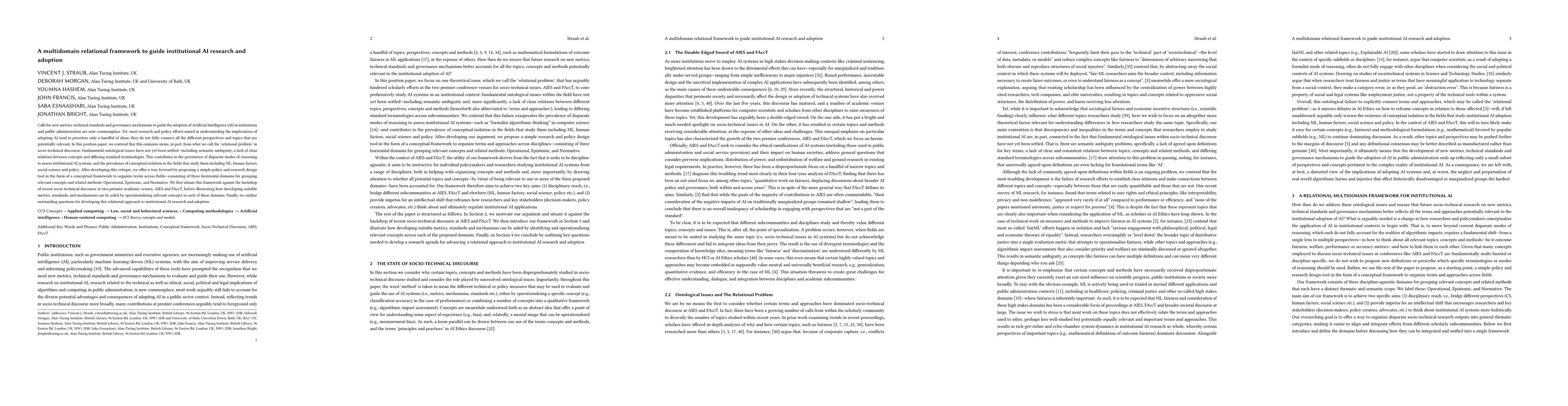 Thumbnail for A multidomain relational framework to guide institutional AI research
  and adoption