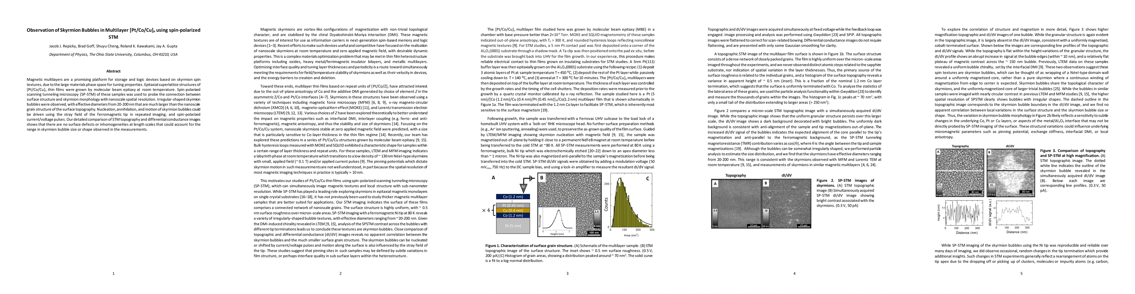 Thumbnail for Observation of Skyrmion Bubbles in Multilayer [Pt/Co/Cu]n using
  spin-polarized STM