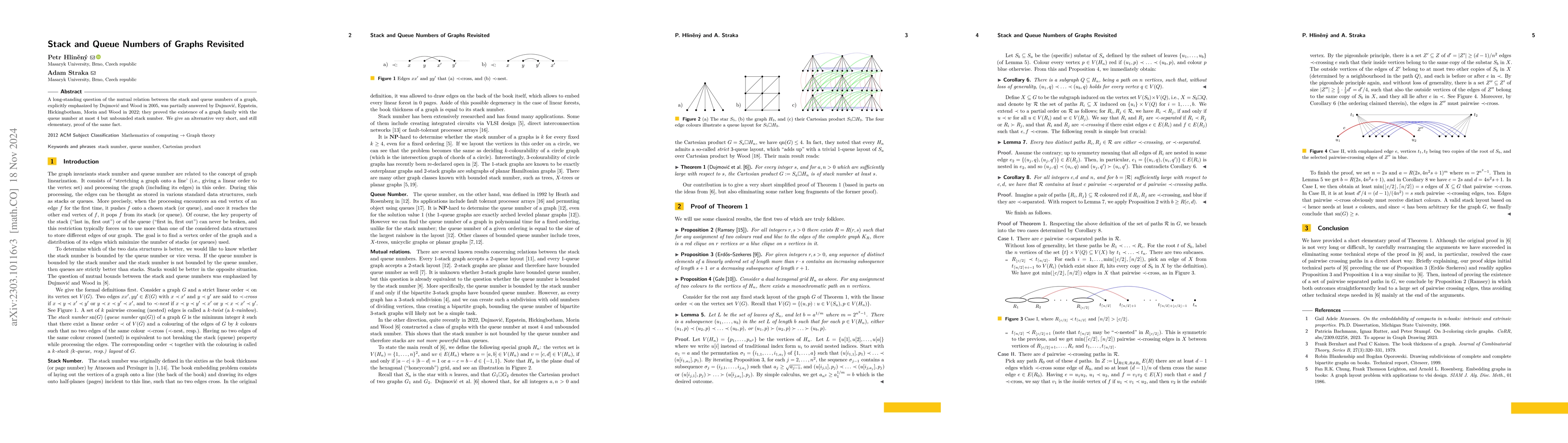 Thumbnail for Stack and Queue Numbers of Graphs Revisited