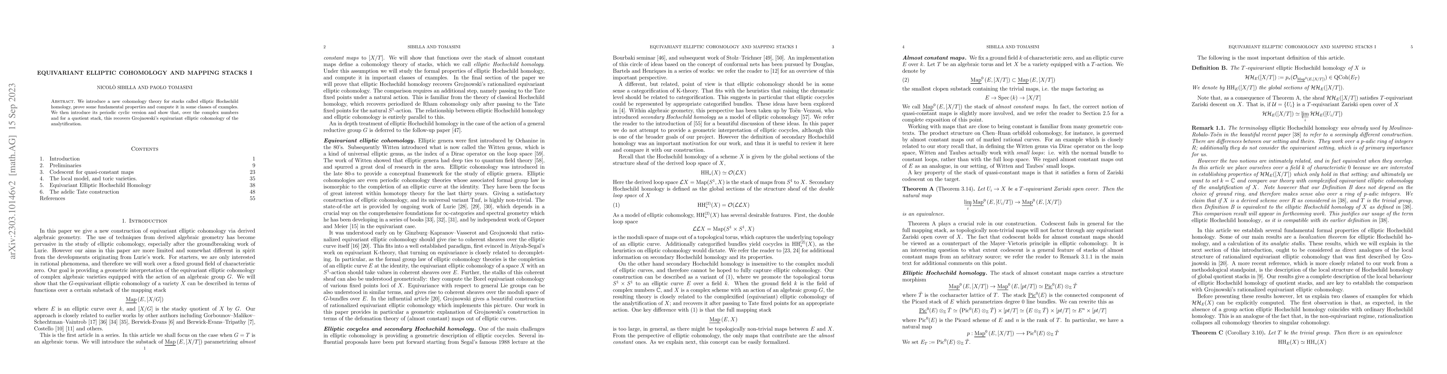 Thumbnail for Equivariant Elliptic Cohomology and Mapping Stacks I