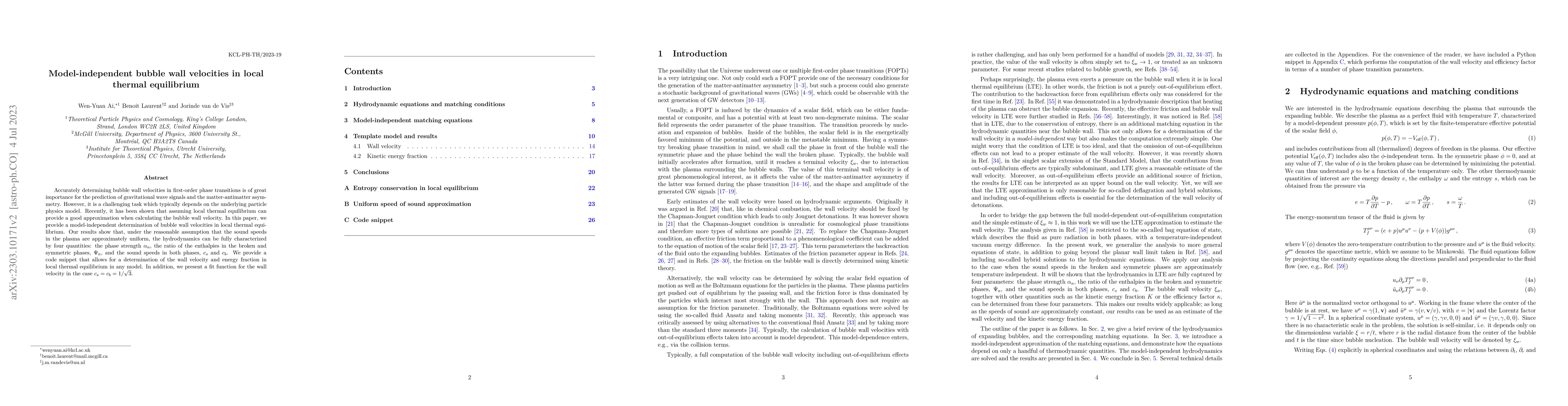 Thumbnail for Model-independent bubble wall velocities in local thermal equilibrium