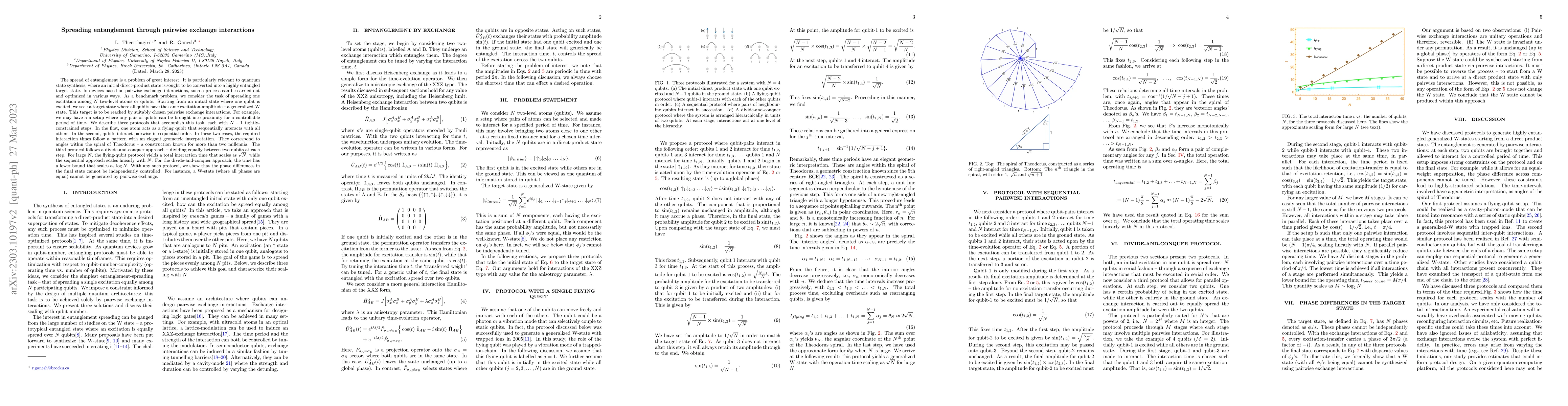 Thumbnail for Spreading entanglement through pairwise exchange interactions