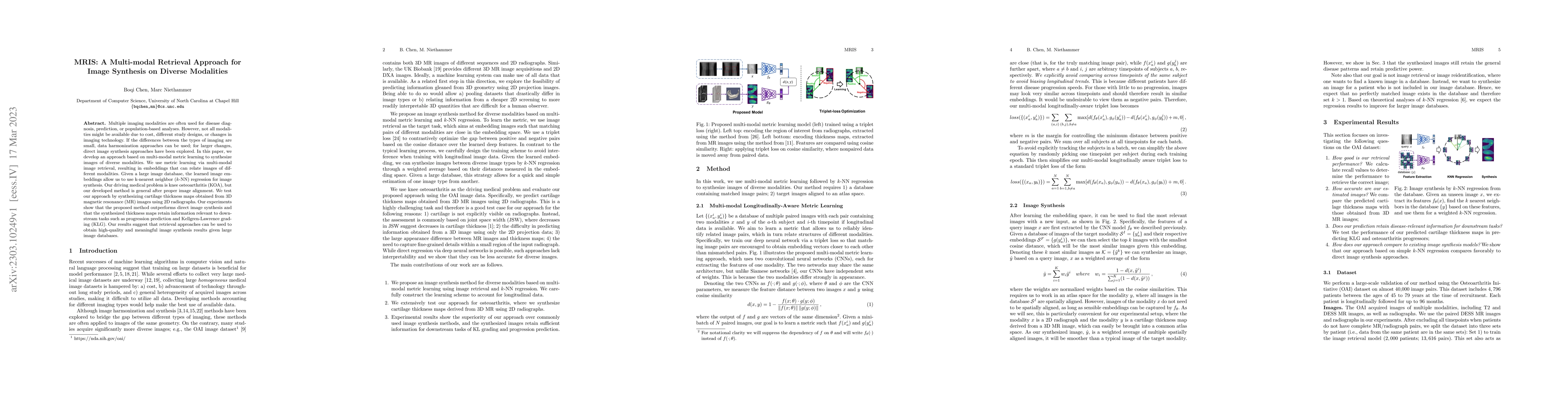 Thumbnail for MRIS: A Multi-modal Retrieval Approach for Image Synthesis on Diverse
  Modalities