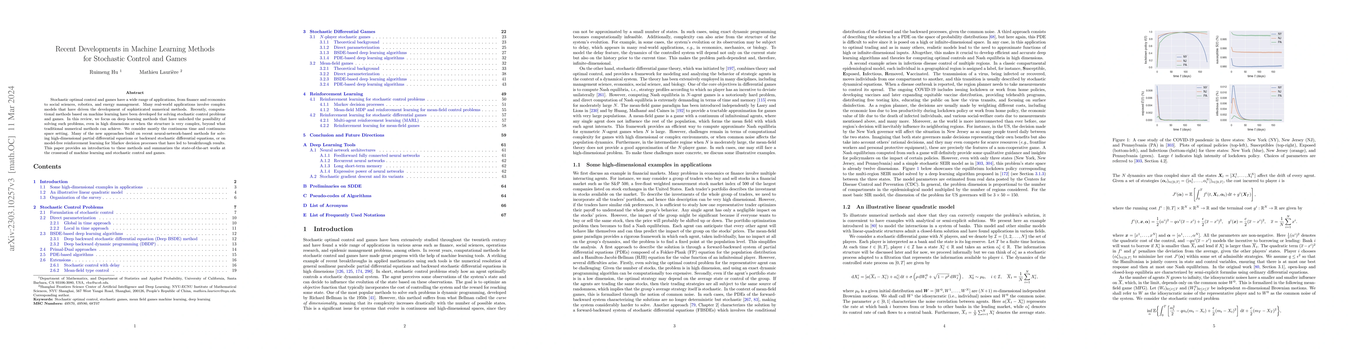 Thumbnail for Recent Developments in Machine Learning Methods for Stochastic Control
  and Games