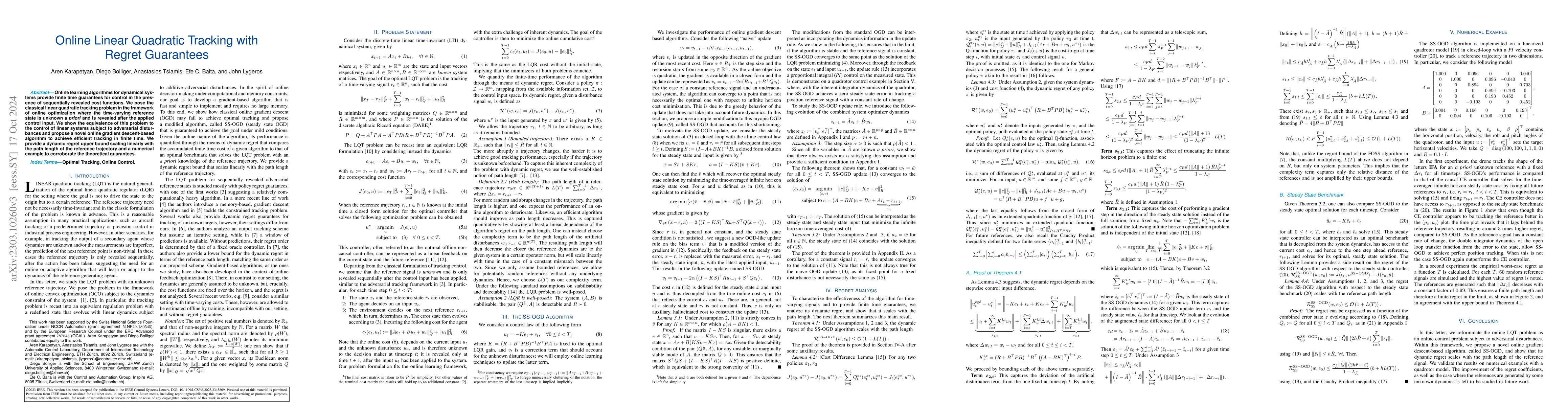 Thumbnail for Online Linear Quadratic Tracking with Regret Guarantees