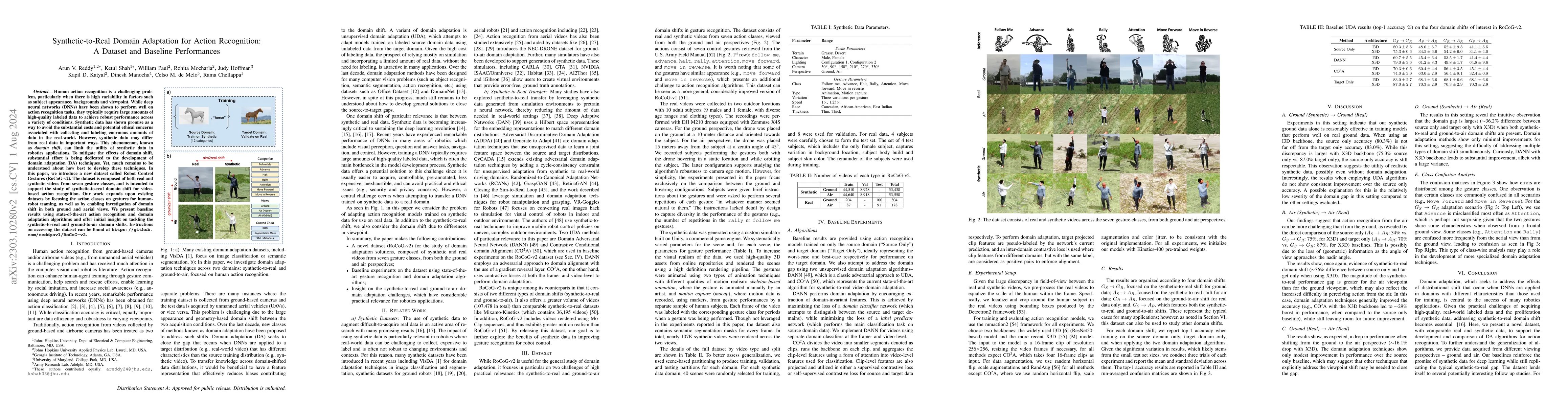 Thumbnail for Synthetic-to-Real Domain Adaptation for Action Recognition: A Dataset
  and Baseline Performances
