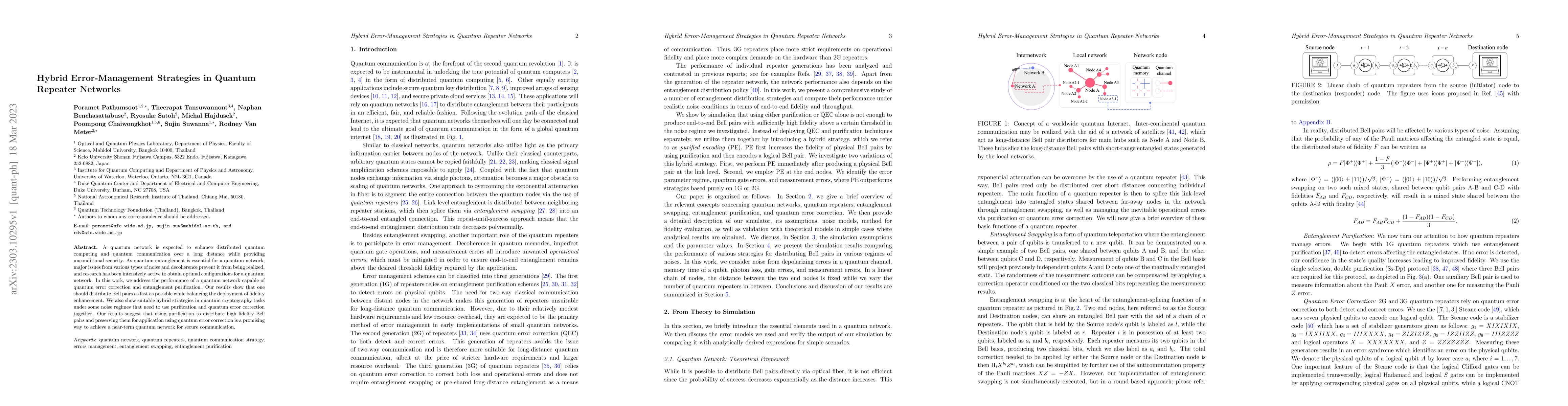 Thumbnail for Hybrid Error-Management Strategies in Quantum Repeater Networks