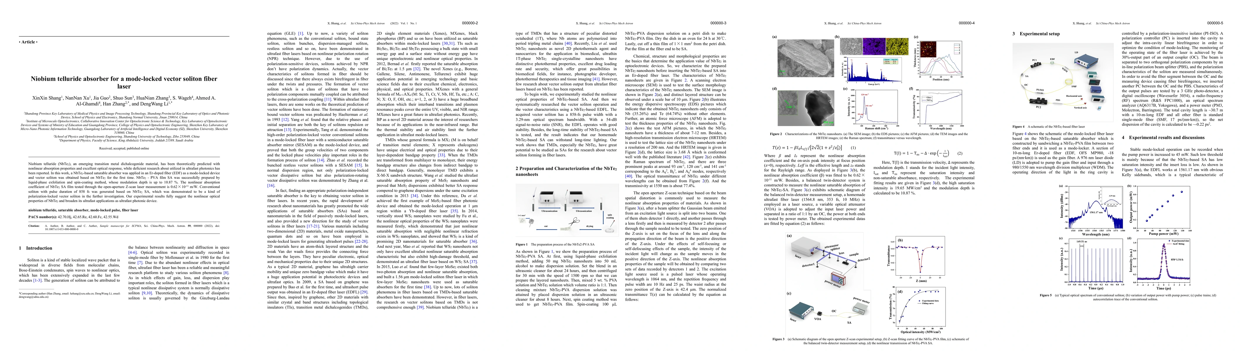 Thumbnail for Niobium telluride absorber for a mode-locked vector soliton fiber laser