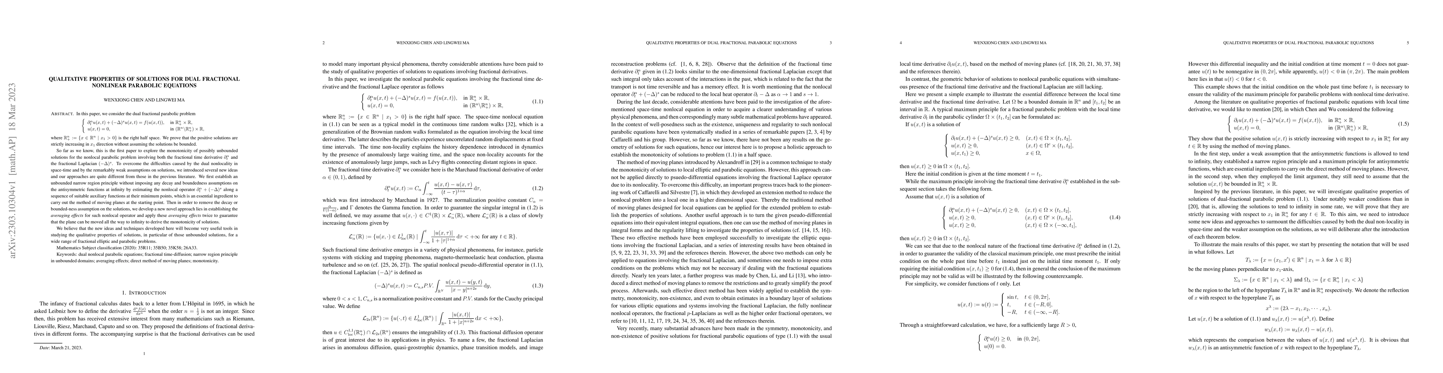Thumbnail for Qualitative properties of solutions for dual fractional nonlinear
  parabolic equations
