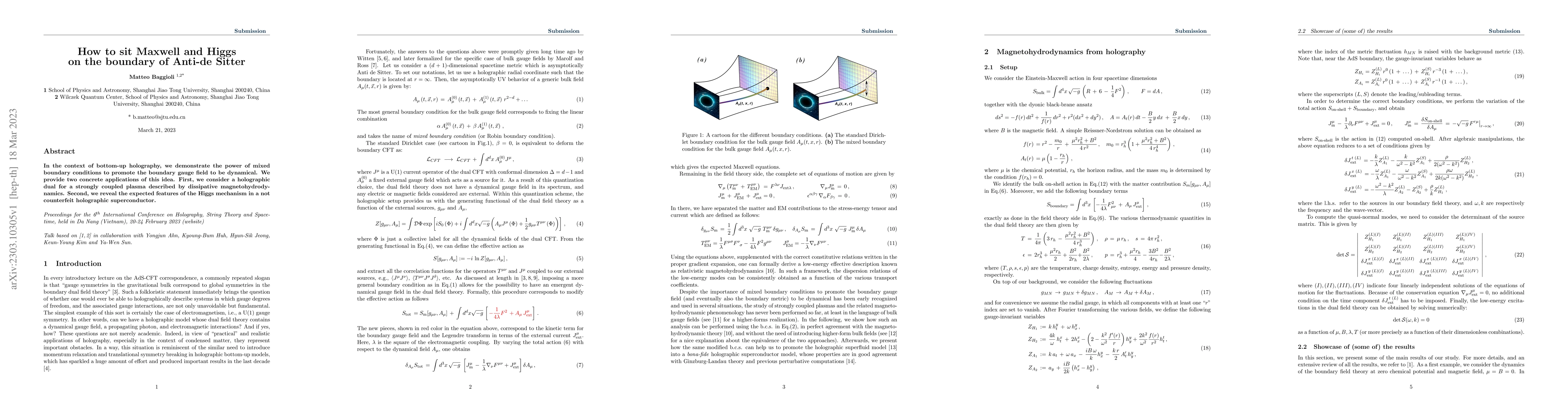 Thumbnail for How to sit Maxwell and Higgs on the boundary of Anti-de Sitter