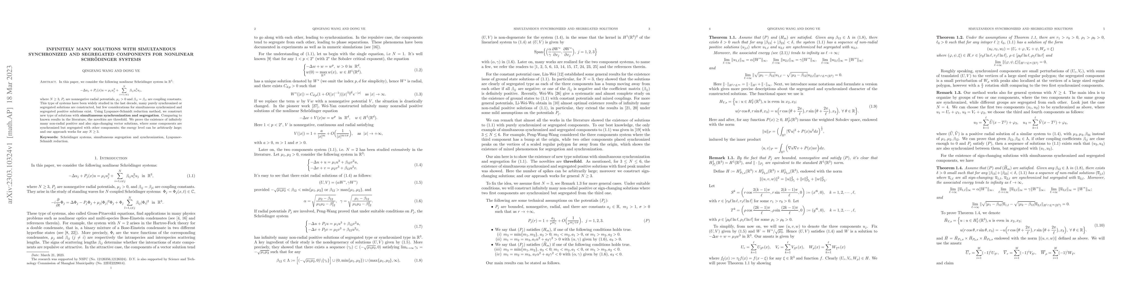 Thumbnail for Infinitely many solutions with simultaneous synchronized and segregated
  components for nonlinear Schr\"{o}dinger systems