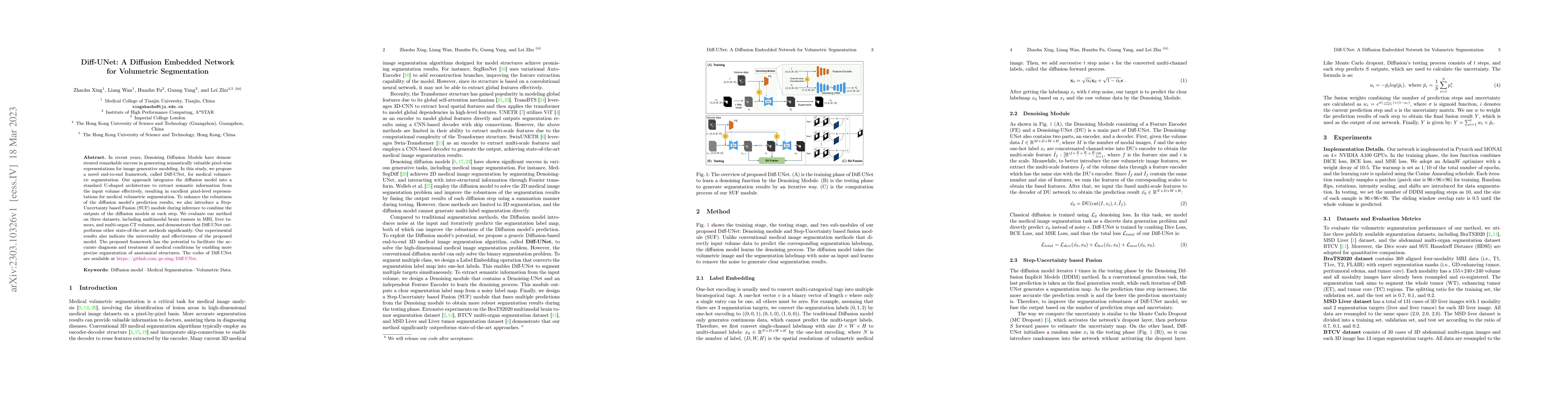 Thumbnail for Diff-UNet: A Diffusion Embedded Network for Volumetric Segmentation