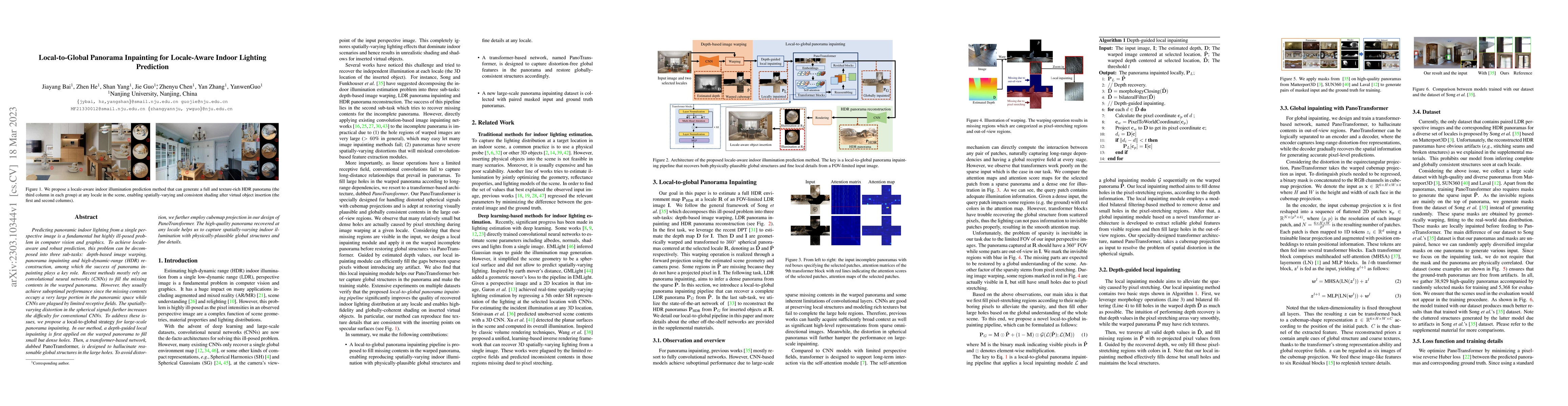 Thumbnail for Local-to-Global Panorama Inpainting for Locale-Aware Indoor Lighting
  Prediction