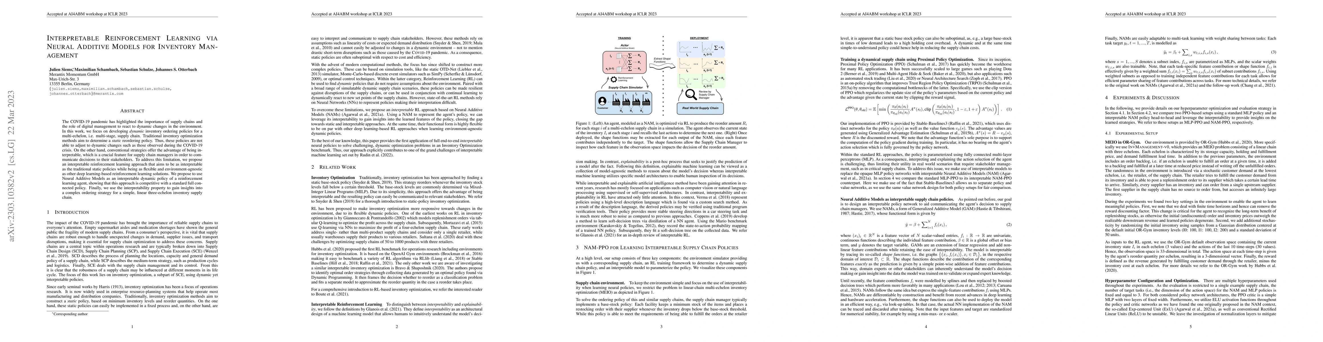 Thumbnail for Interpretable Reinforcement Learning via Neural Additive Models for
  Inventory Management
