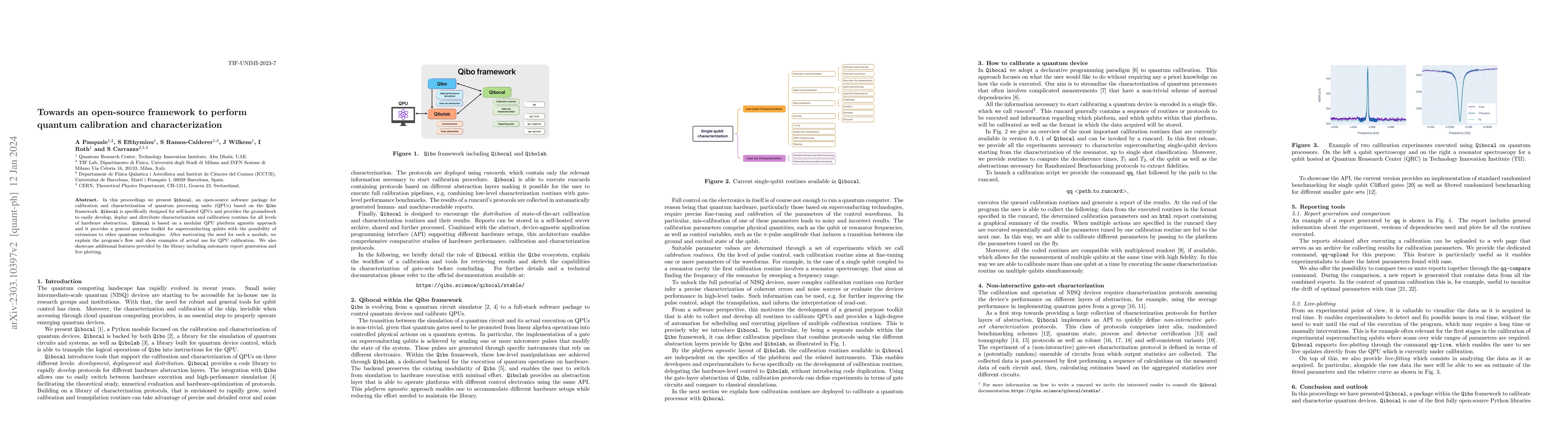 Thumbnail for Towards an open-source framework to perform quantum calibration and
  characterization