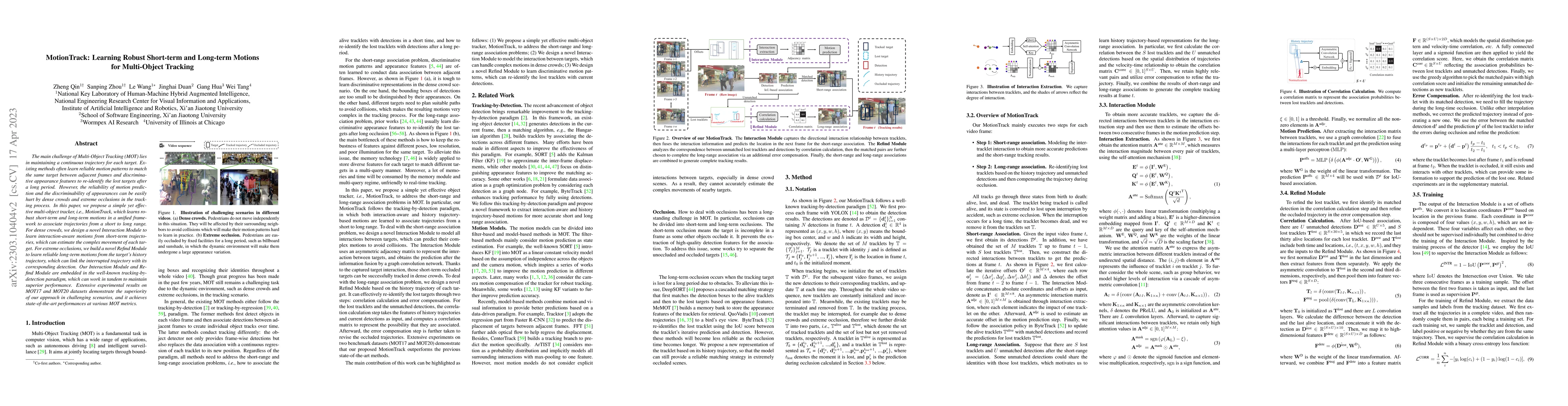 Thumbnail for MotionTrack: Learning Robust Short-term and Long-term Motions for
  Multi-Object Tracking