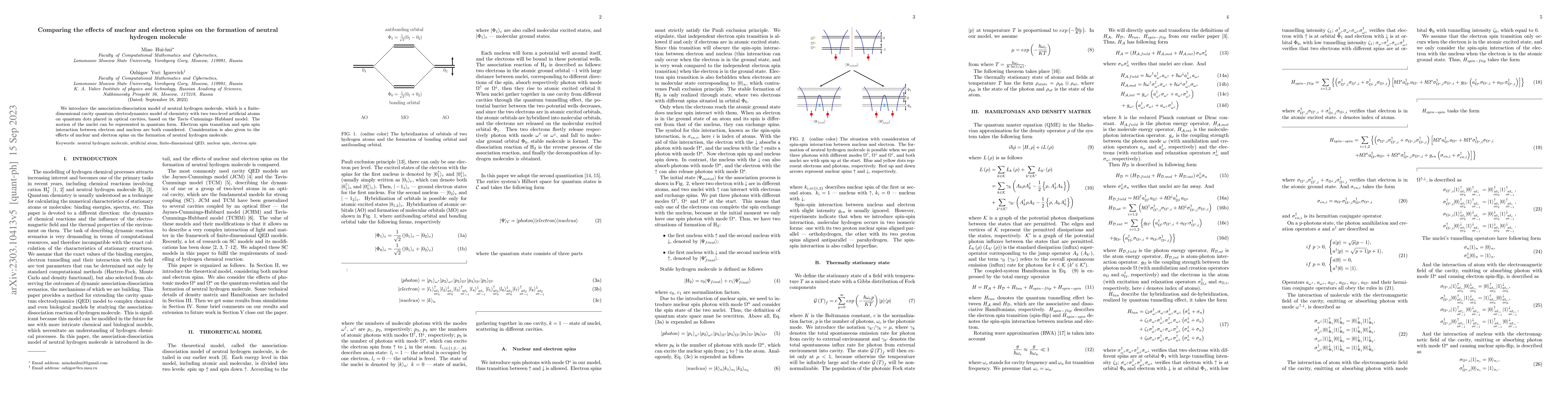 Thumbnail for Comparing the effects of nuclear and electron spins on the formation of
  neutral hydrogen molecule