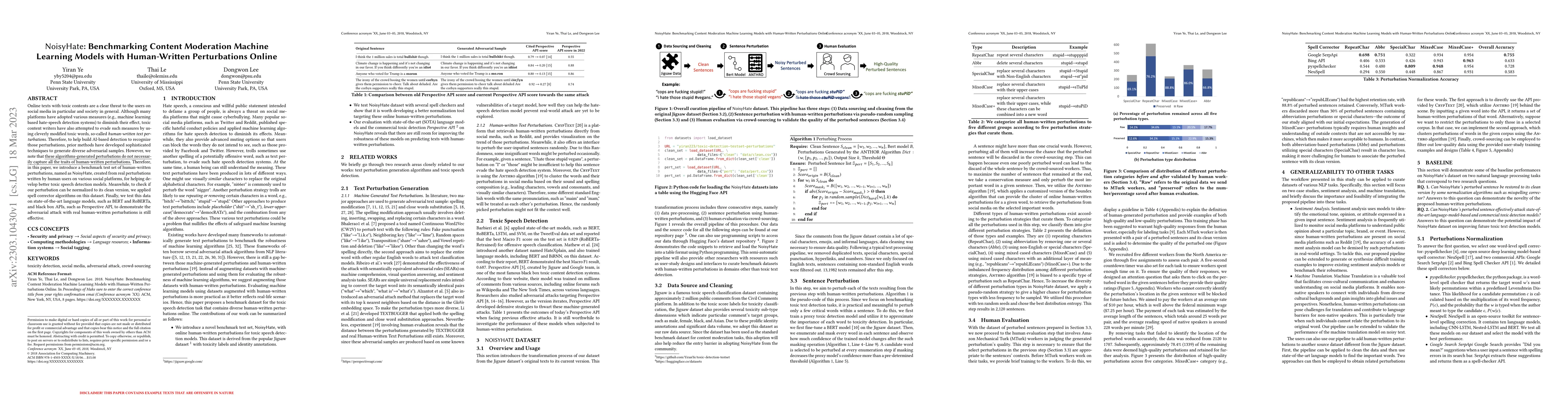 Thumbnail for NoisyHate: Benchmarking Content Moderation Machine Learning Models with
  Human-Written Perturbations Online