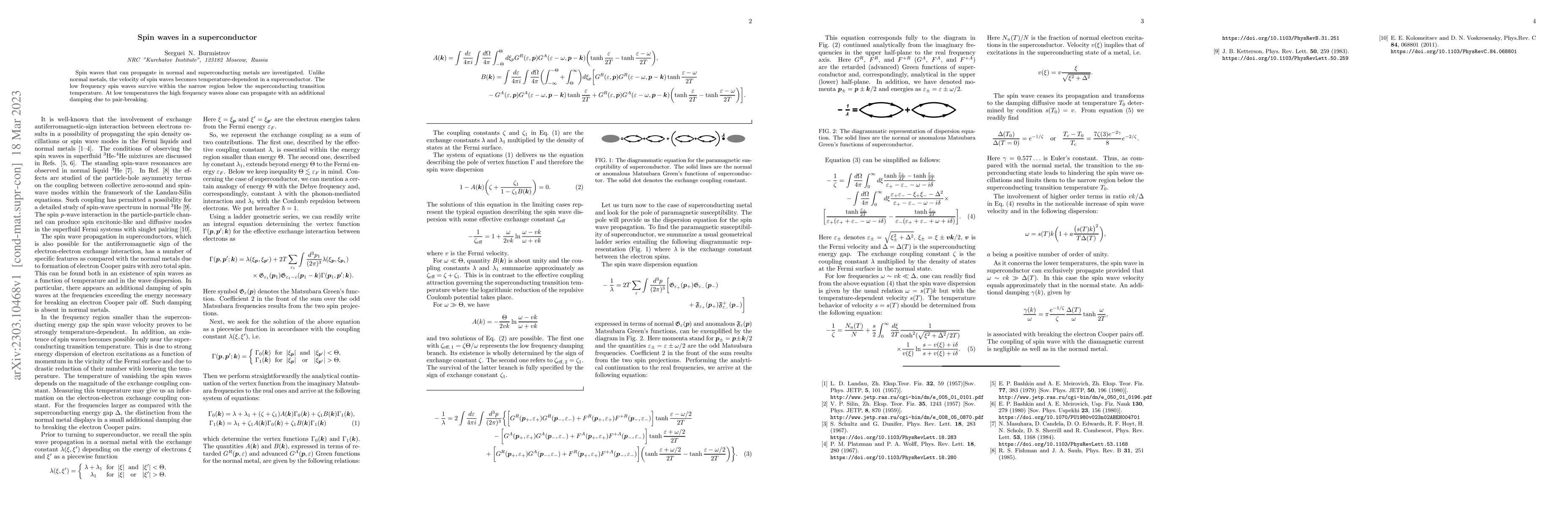Thumbnail for Spin waves in a superconductor