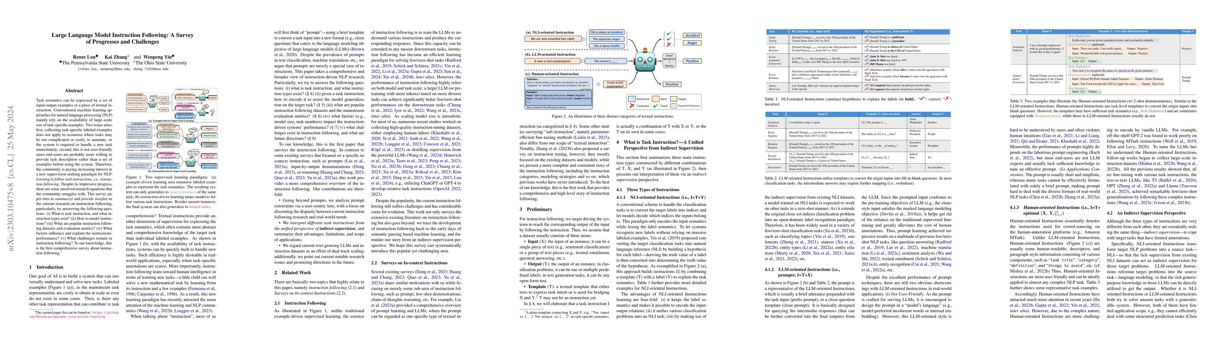 Thumbnail for Large Language Model Instruction Following: A Survey of Progresses and
  Challenges