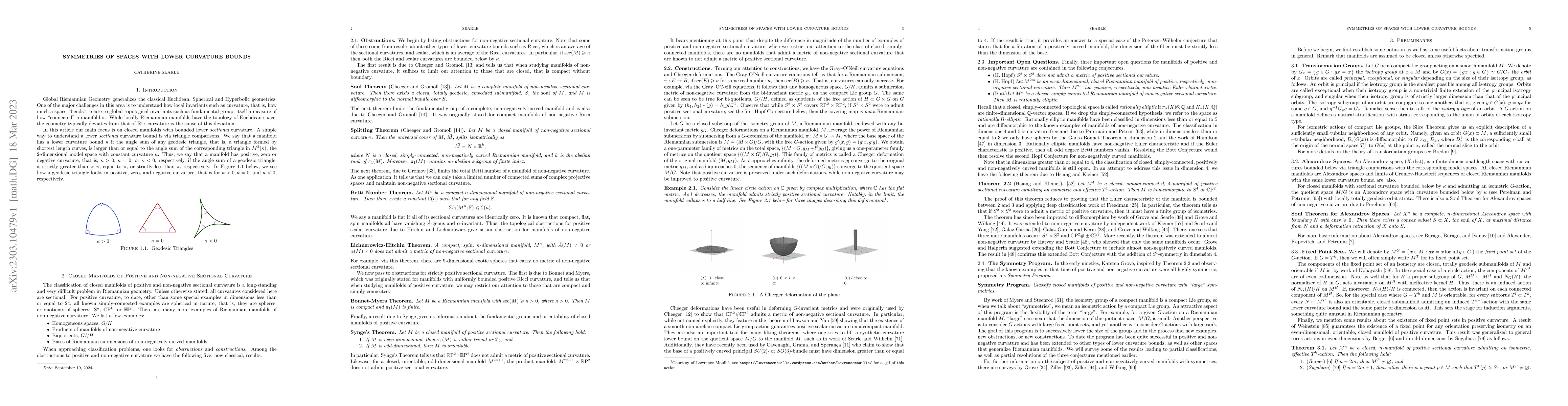 Thumbnail for Symmetries of Spaces with Lower Curvature Bounds