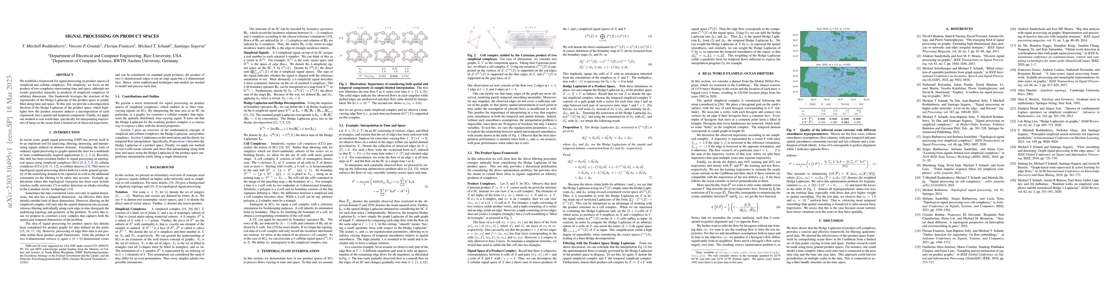 Thumbnail for Signal Processing on Product Spaces