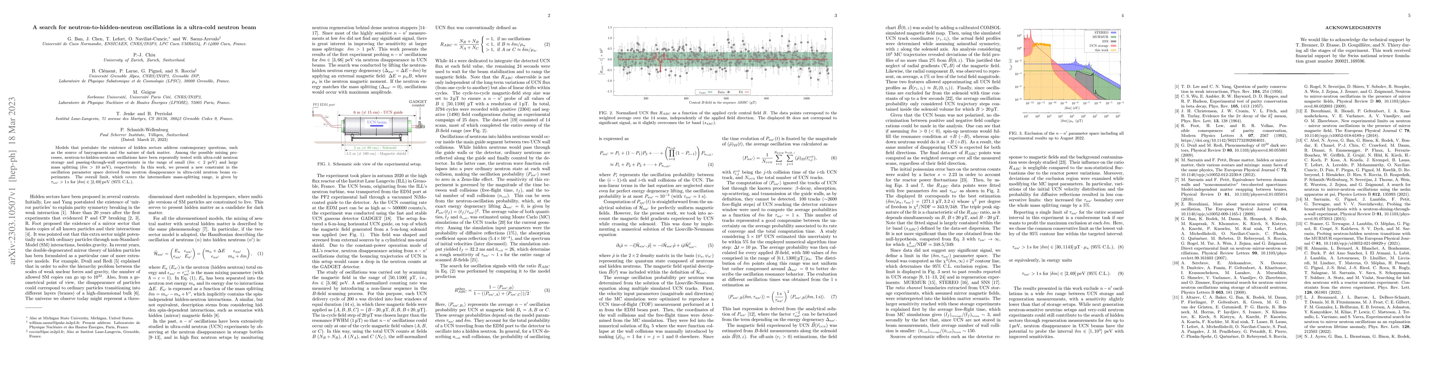 Thumbnail for A search for neutron-to-hidden-neutron oscillations in a ultra-cold
  neutron beam