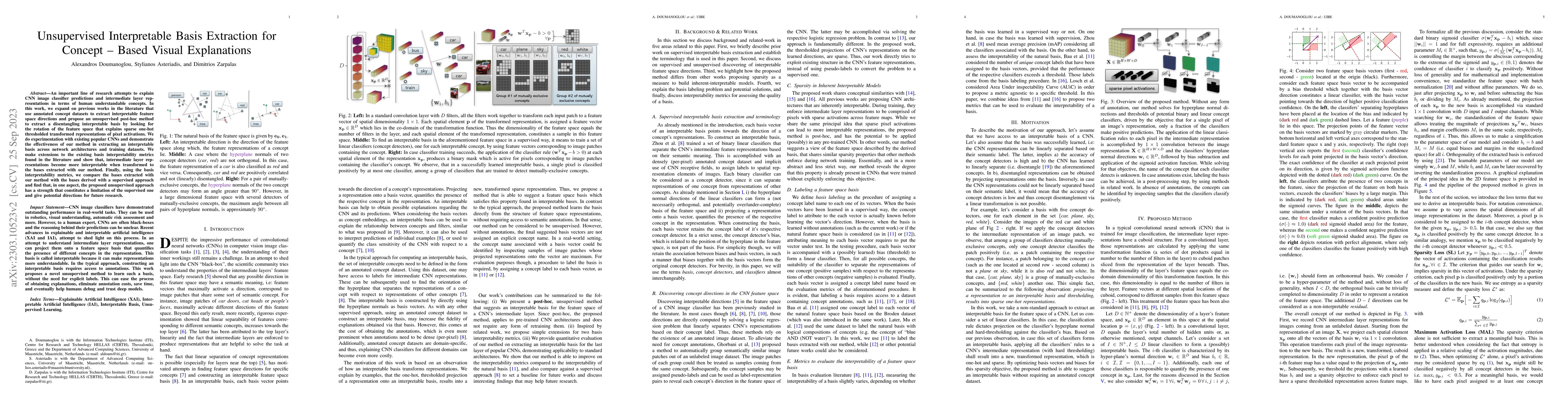 Thumbnail for Unsupervised Interpretable Basis Extraction for Concept-Based Visual
  Explanations