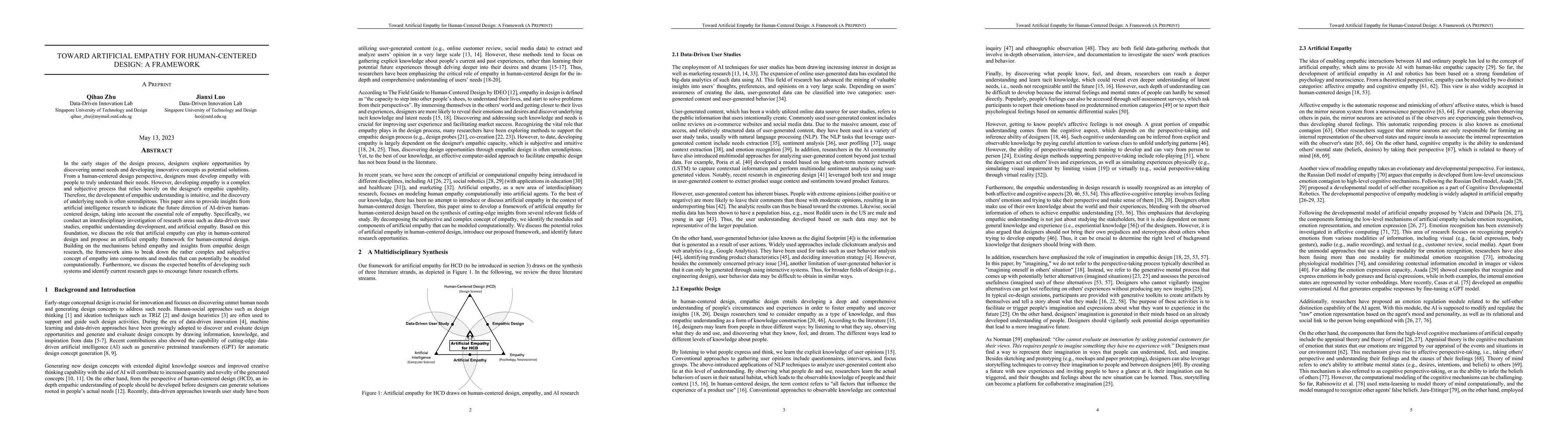 Thumbnail for Toward Artificial Empathy for Human-Centered Design: A Framework