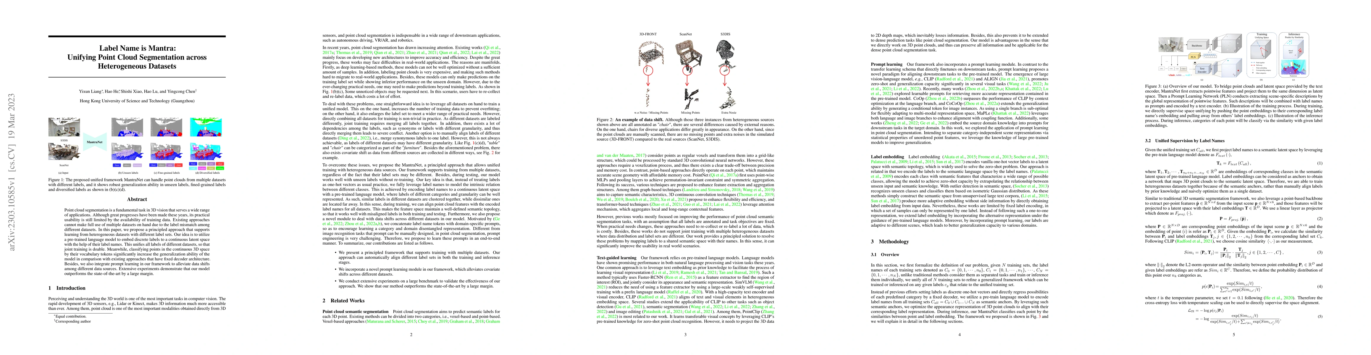 Thumbnail for Label Name is Mantra: Unifying Point Cloud Segmentation across
  Heterogeneous Datasets