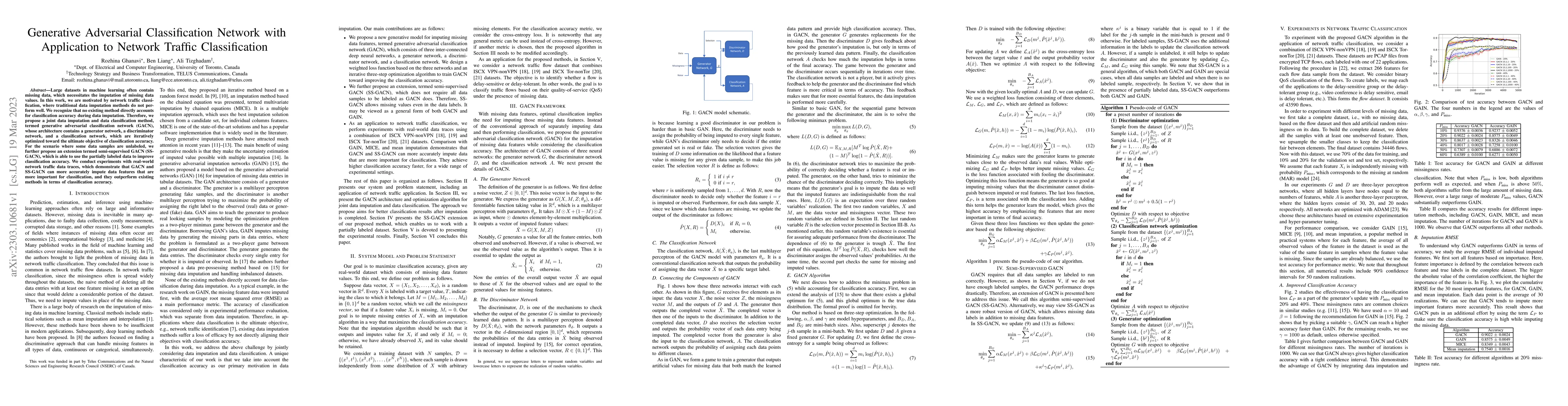 Thumbnail for Generative Adversarial Classification Network with Application to
  Network Traffic Classification